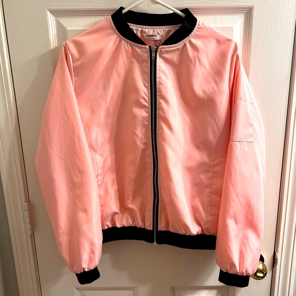 Women’s Pink Bomber Jacket Size Large